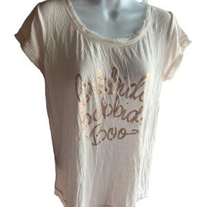 Disney Cinderella Princess Lauren Conrad Rose Gold Pink Bibbidi Bobbidi Boo Tee